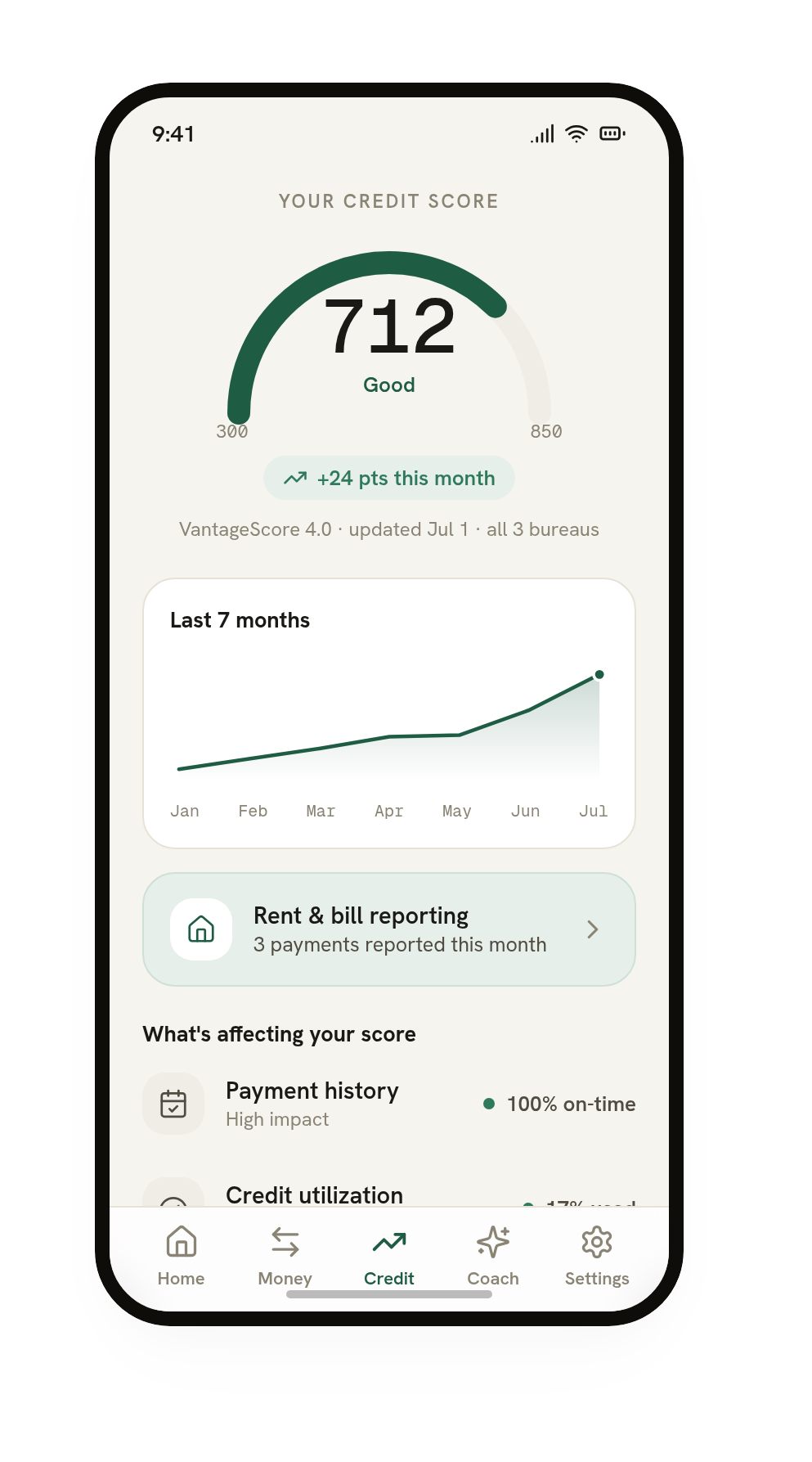 Click app — Credit score